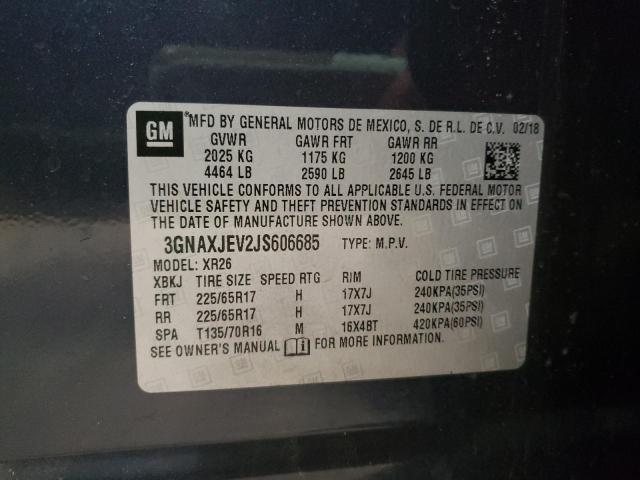 Photo 9 VIN: 3GNAXJEV2JS606685 - CHEVROLET EQUINOX LT 