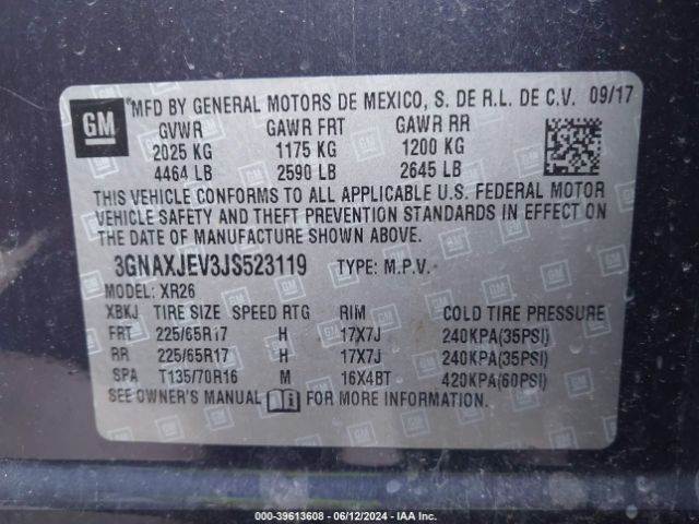 Photo 8 VIN: 3GNAXJEV3JS523119 - CHEVROLET EQUINOX 