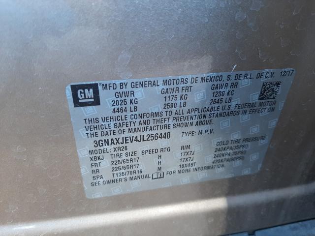 Photo 9 VIN: 3GNAXJEV4JL256440 - CHEVROLET EQUINOX LT 