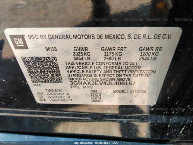 Photo 8 VIN: 3GNAXJEV4JL406157 - CHEVROLET EQUINOX 