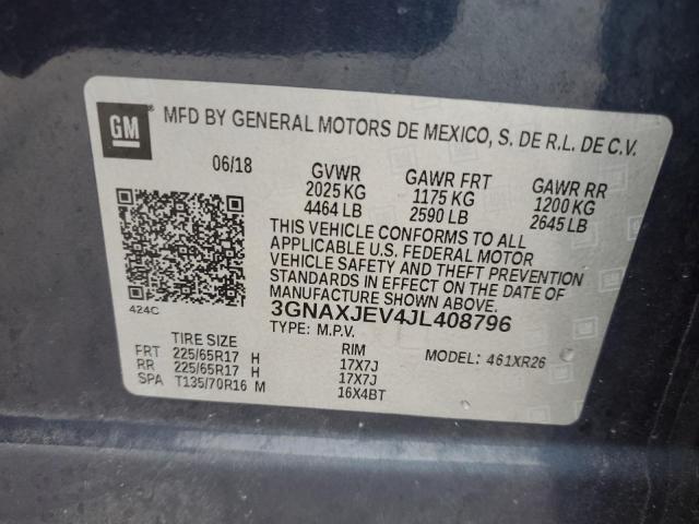 Photo 11 VIN: 3GNAXJEV4JL408796 - CHEVROLET EQUINOX LT 