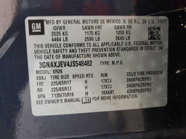 Photo 9 VIN: 3GNAXJEV4JS548482 - CHEVROLET EQUINOX 