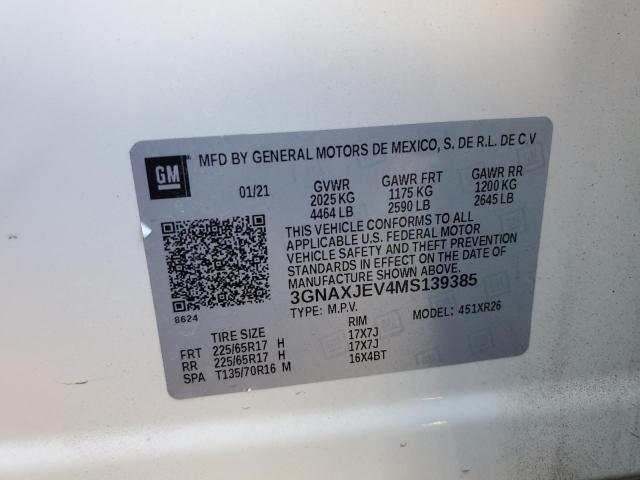 Photo 11 VIN: 3GNAXJEV4MS139385 - CHEVROLET EQUINOX LT 