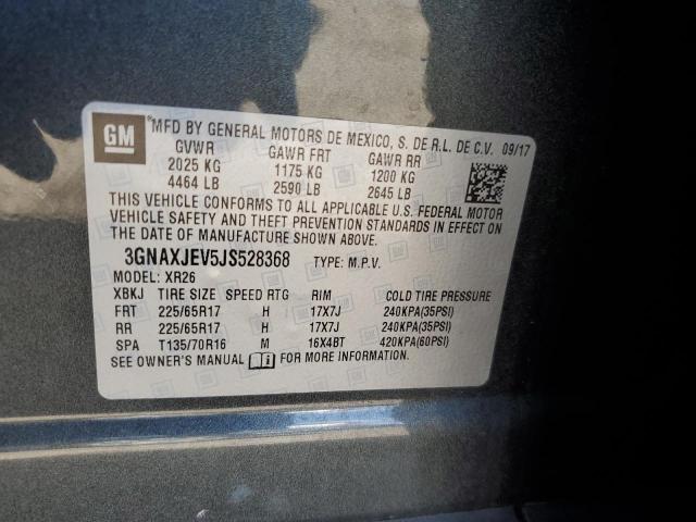 Photo 11 VIN: 3GNAXJEV5JS528368 - CHEVROLET EQUINOX LT 