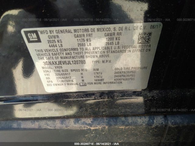 Photo 8 VIN: 3GNAXJEV6JL120780 - CHEVROLET EQUINOX 