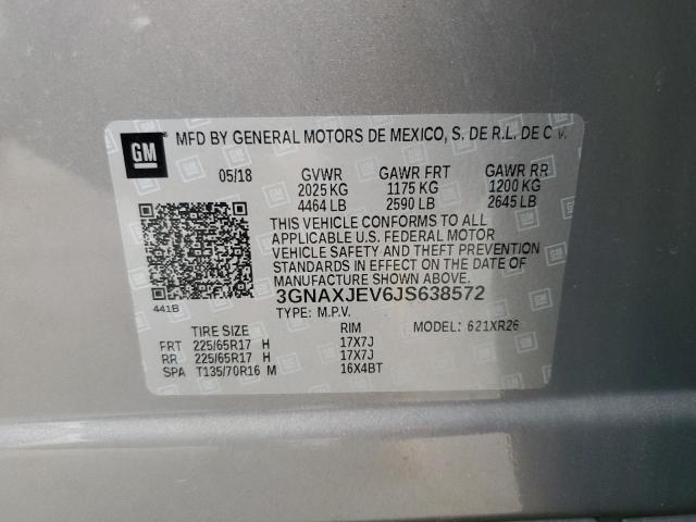 Photo 11 VIN: 3GNAXJEV6JS638572 - CHEVROLET EQUINOX LT 