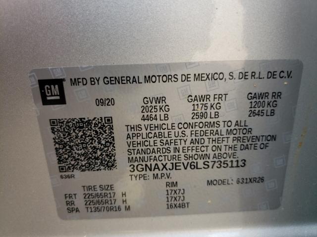 Photo 9 VIN: 3GNAXJEV6LS735113 - CHEVROLET EQUINOX LT 