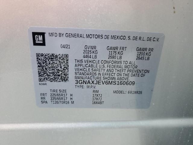 Photo 12 VIN: 3GNAXJEV6MS160609 - CHEVROLET EQUINOX LT 