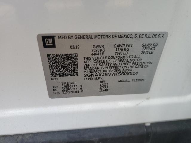 Photo 12 VIN: 3GNAXJEV7KS608014 - CHEVROLET EQUINOX LT 