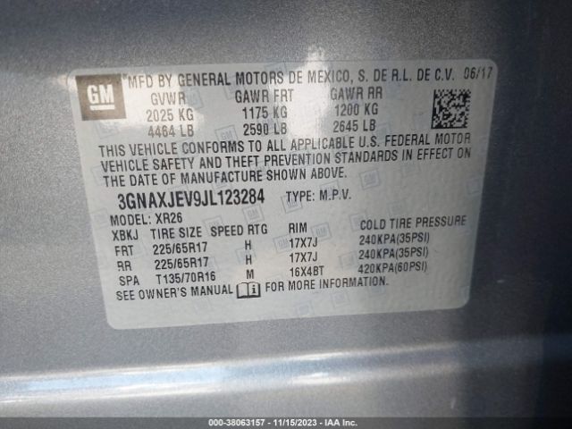 Photo 8 VIN: 3GNAXJEV9JL123284 - CHEVROLET EQUINOX 