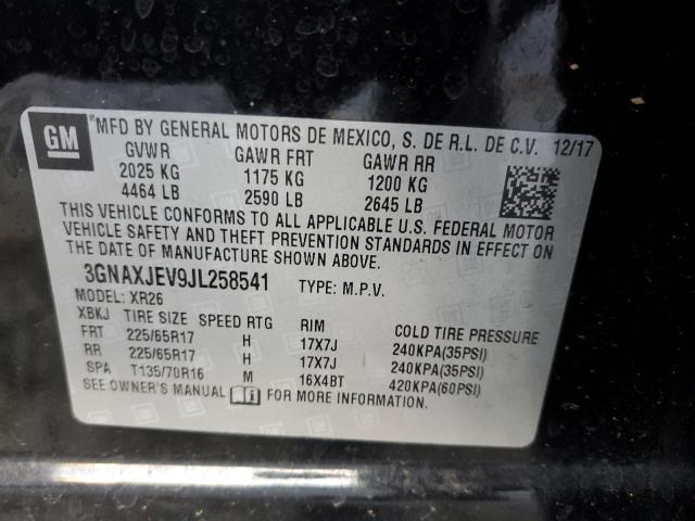 Photo 11 VIN: 3GNAXJEV9JL258541 - CHEVROLET EQUINOX LT 