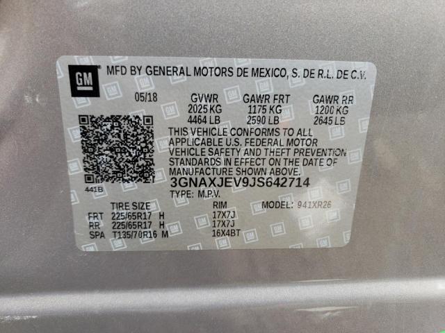 Photo 11 VIN: 3GNAXJEV9JS642714 - CHEVROLET EQUINOX LT 