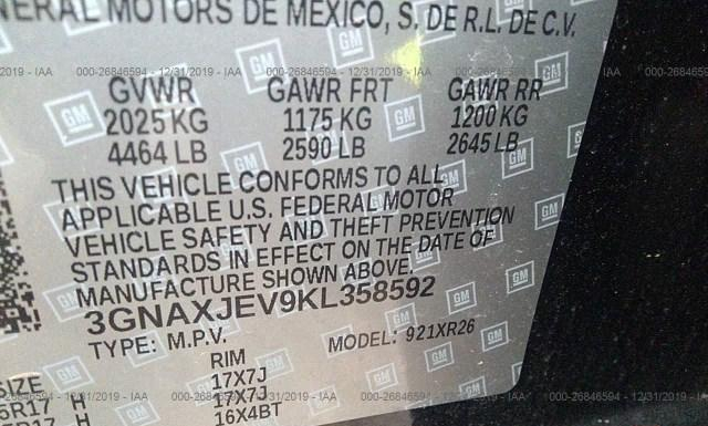 Photo 8 VIN: 3GNAXJEV9KL358592 - CHEVROLET EQUINOX 