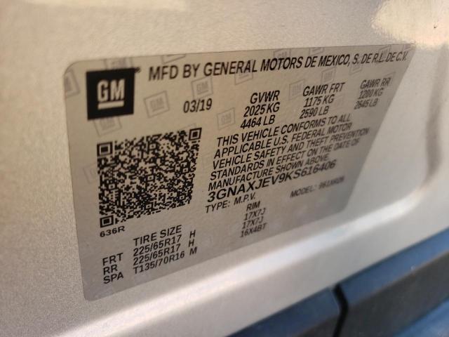 Photo 9 VIN: 3GNAXJEV9KS616406 - CHEVROLET EQUINOX LT 