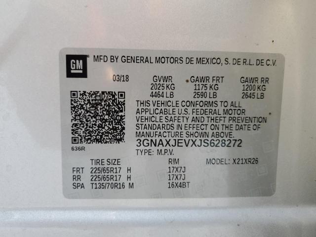 Photo 13 VIN: 3GNAXJEVXJS628272 - CHEVROLET EQUINOX LT 