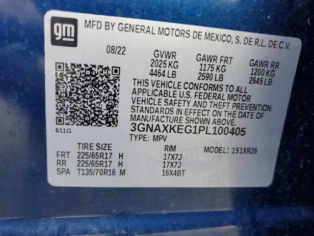 Photo 11 VIN: 3GNAXKEG1PL100405 - CHEVROLET EQUINOX LT 