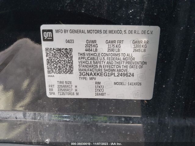 Photo 8 VIN: 3GNAXKEG1PL249624 - CHEVROLET EQUINOX 