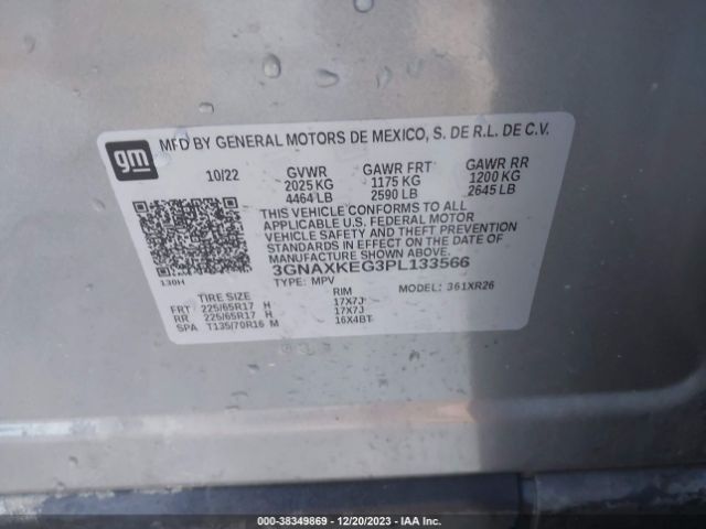 Photo 8 VIN: 3GNAXKEG3PL133566 - CHEVROLET EQUINOX 