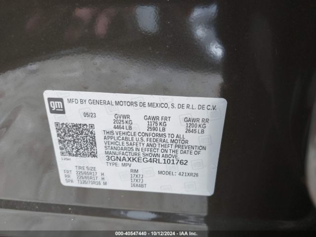 Photo 8 VIN: 3GNAXKEG4RL101762 - CHEVROLET EQUINOX 