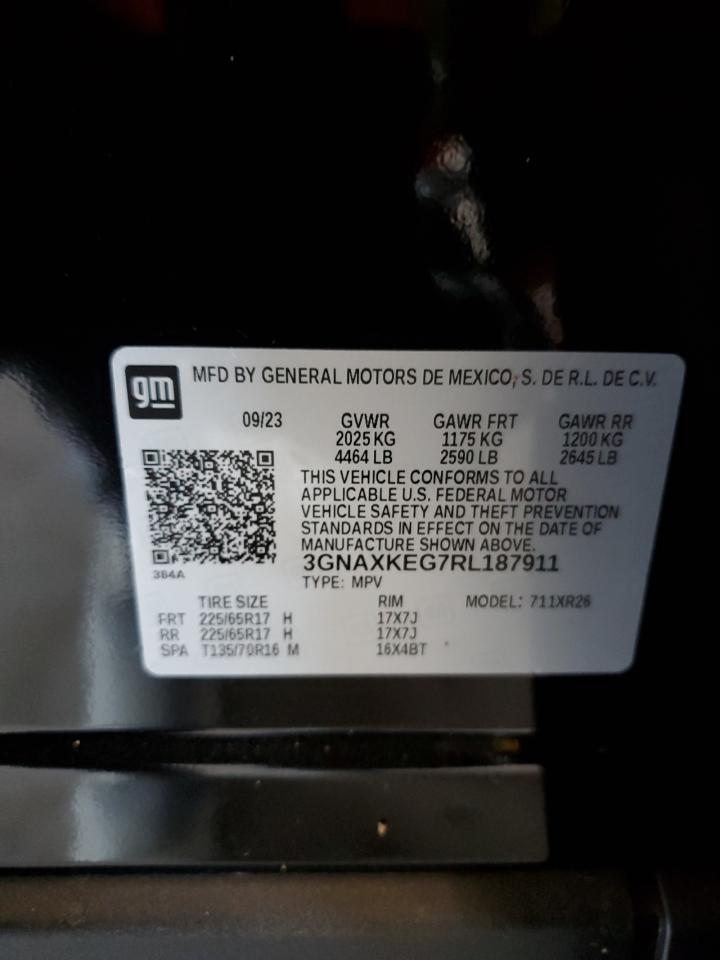 Photo 11 VIN: 3GNAXKEG7RL187911 - CHEVROLET EQUINOX 