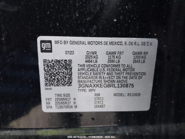 Photo 8 VIN: 3GNAXKEG8RL130875 - CHEVROLET EQUINOX 