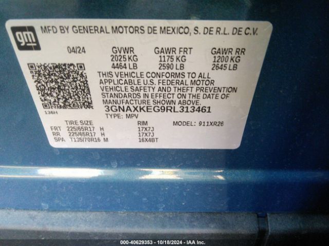 Photo 8 VIN: 3GNAXKEG9RL313461 - CHEVROLET EQUINOX 