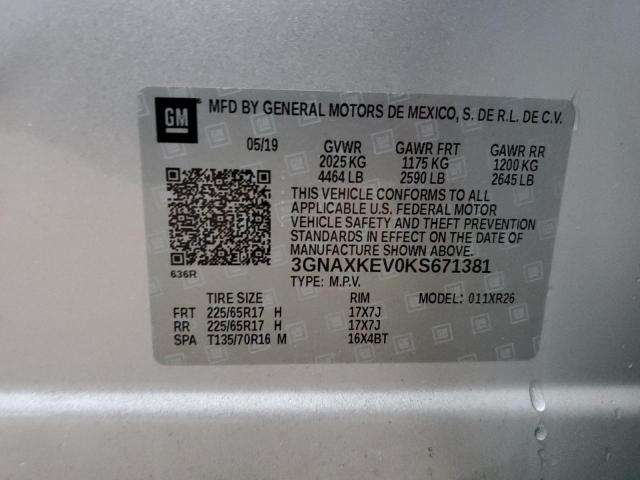 Photo 12 VIN: 3GNAXKEV0KS671381 - CHEVROLET EQUINOX 