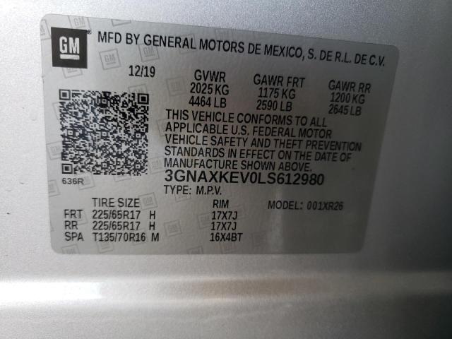 Photo 12 VIN: 3GNAXKEV0LS612980 - CHEVROLET EQUINOX 