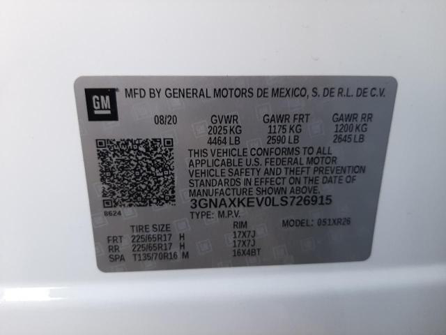 Photo 9 VIN: 3GNAXKEV0LS726915 - CHEVROLET EQUINOX LT 