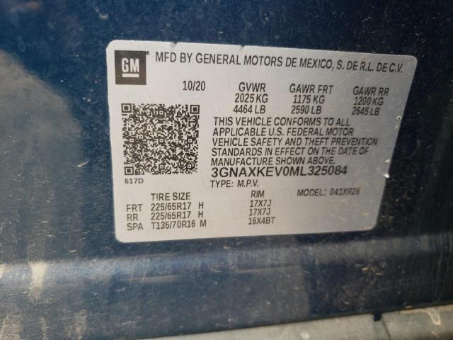 Photo 12 VIN: 3GNAXKEV0ML325084 - CHEVROLET EQUINOX LT 