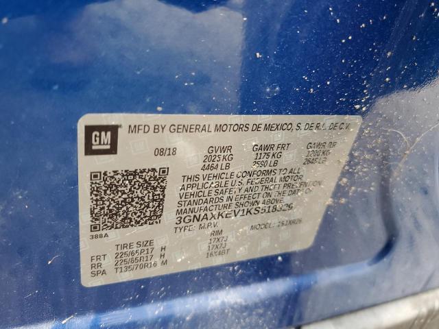 Photo 9 VIN: 3GNAXKEV1KS518329 - CHEVROLET EQUINOX LT 