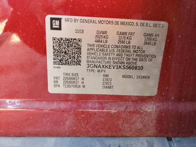 Photo 11 VIN: 3GNAXKEV1KS560810 - CHEVROLET EQUINOX 