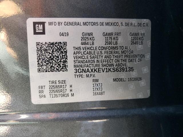 Photo 12 VIN: 3GNAXKEV1KS639135 - CHEVROLET EQUINOX 