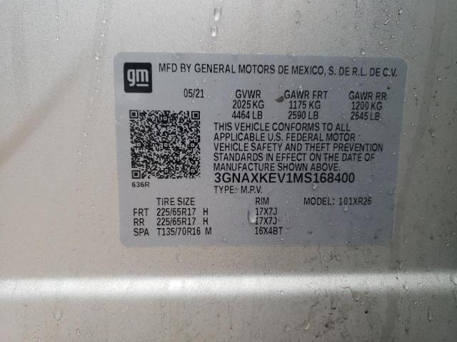 Photo 12 VIN: 3GNAXKEV1MS168400 - CHEVROLET EQUINOX 