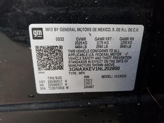 Photo 12 VIN: 3GNAXKEV1NL202850 - CHEVROLET EQUINOX LT 