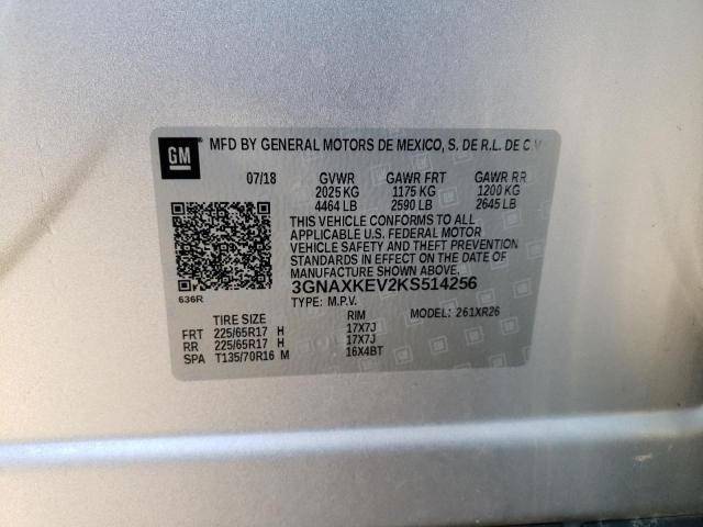 Photo 12 VIN: 3GNAXKEV2KS514256 - CHEVROLET EQUINOX LT 