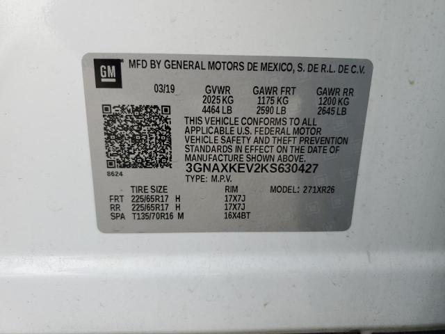 Photo 12 VIN: 3GNAXKEV2KS630427 - CHEVROLET EQUINOX 