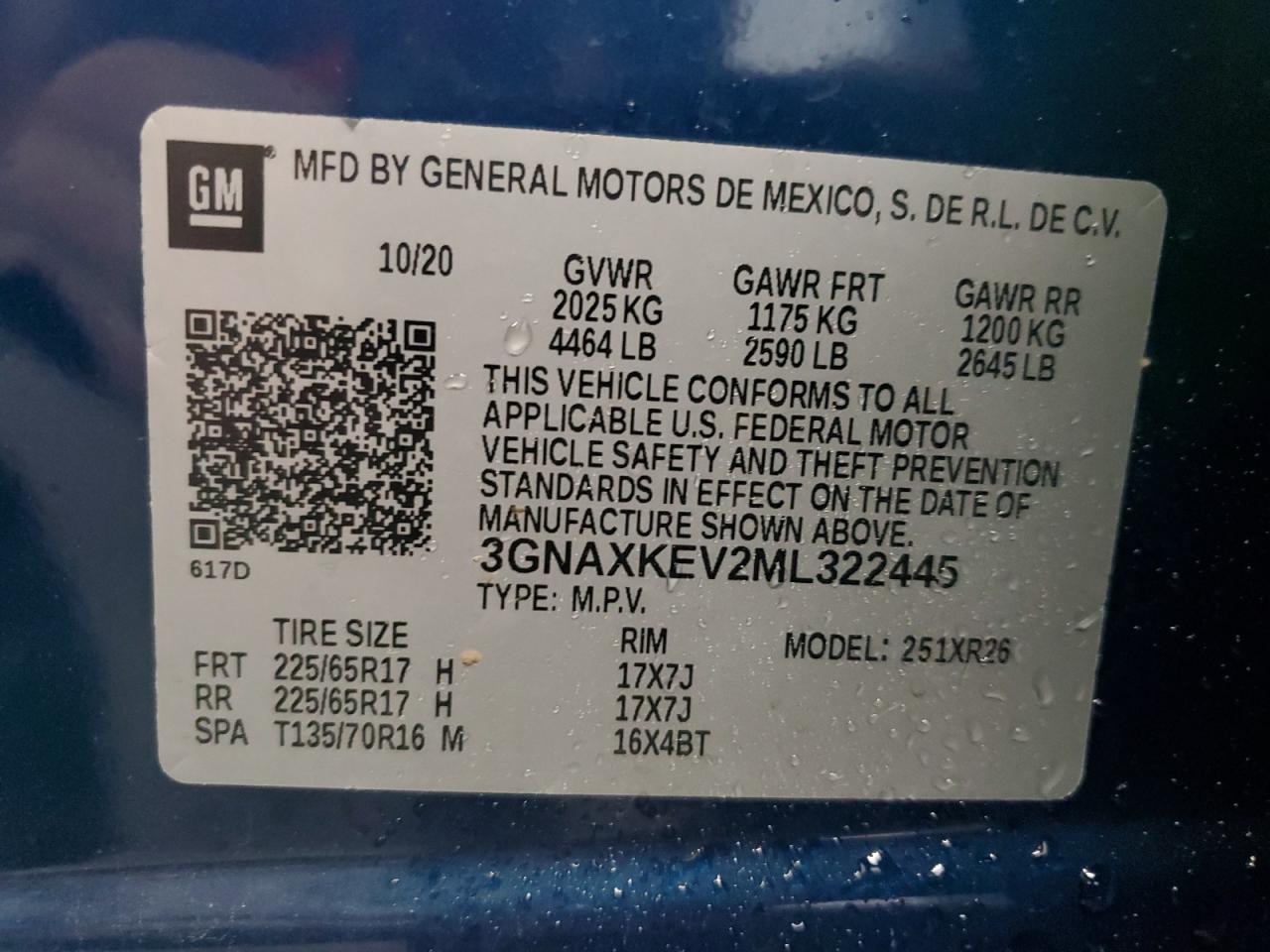 Photo 13 VIN: 3GNAXKEV2ML322445 - CHEVROLET EQUINOX 