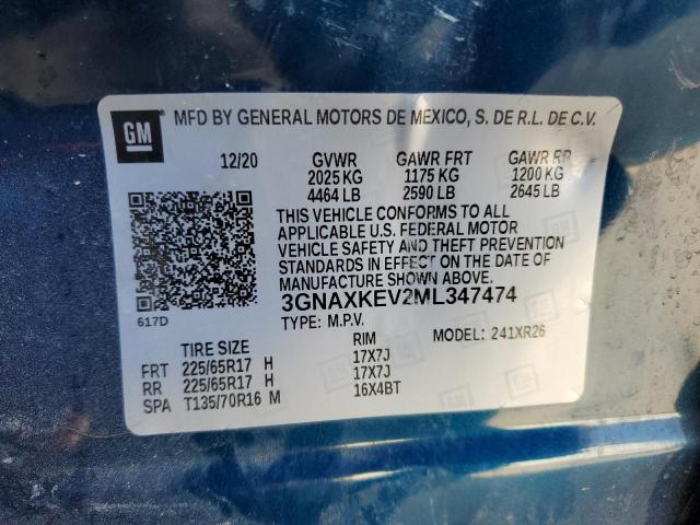 Photo 12 VIN: 3GNAXKEV2ML347474 - CHEVROLET EQUINOX LT 