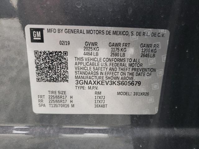 Photo 12 VIN: 3GNAXKEV3KS605679 - CHEVROLET EQUINOX LT 