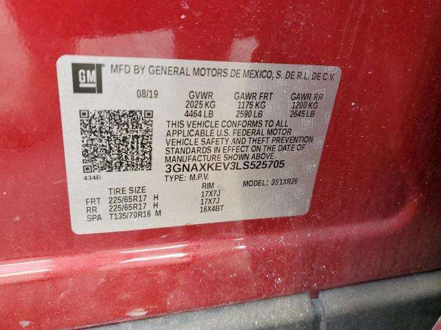 Photo 12 VIN: 3GNAXKEV3LS525705 - CHEVROLET EQUINOX LT 