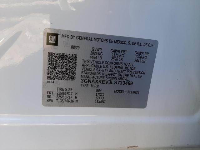 Photo 12 VIN: 3GNAXKEV3LS733499 - CHEVROLET EQUINOX LT 