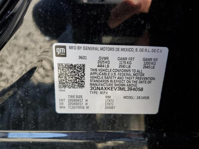 Photo 9 VIN: 3GNAXKEV3ML394058 - CHEVROLET EQUINOX LT 