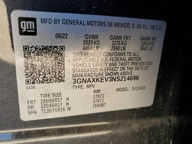 Photo 11 VIN: 3GNAXKEV3NS214696 - CHEVROLET EQUINOX 