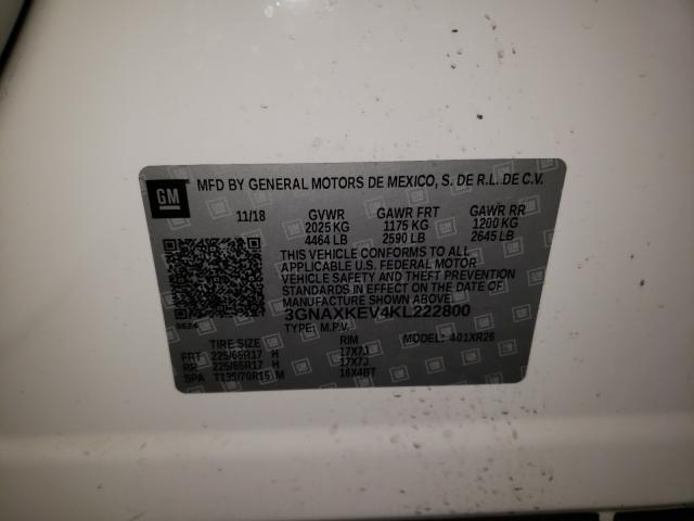 Photo 9 VIN: 3GNAXKEV4KL222800 - CHEVROLET EQUINOX 