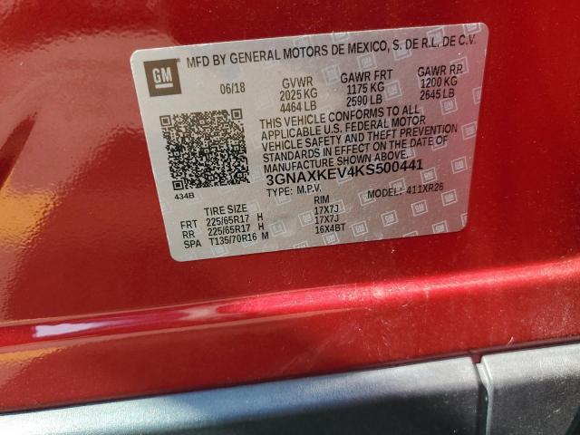 Photo 12 VIN: 3GNAXKEV4KS500441 - CHEVROLET EQUINOX LT 