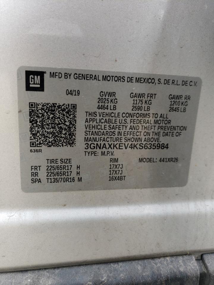 Photo 13 VIN: 3GNAXKEV4KS635984 - CHEVROLET EQUINOX 