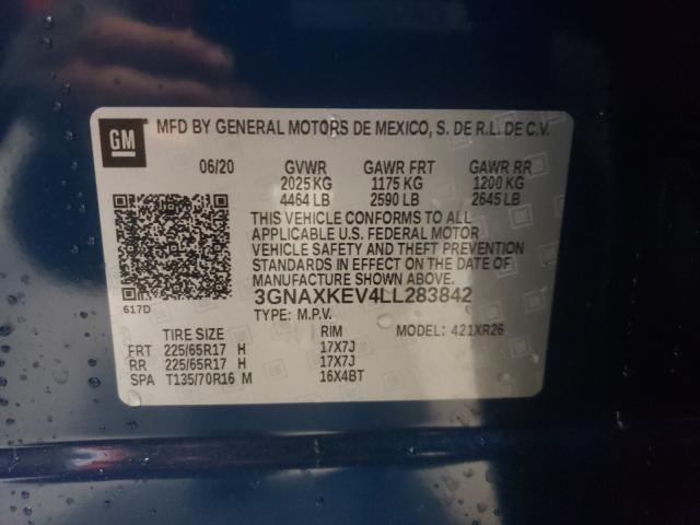 Photo 9 VIN: 3GNAXKEV4LL283842 - CHEVROLET EQUINOX LT 