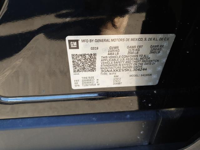 Photo 9 VIN: 3GNAXKEV5KL304244 - CHEVROLET EQUINOX LT 