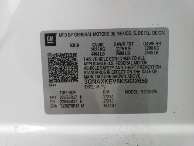 Photo 9 VIN: 3GNAXKEV5KS622659 - CHEVROLET EQUINOX LT 